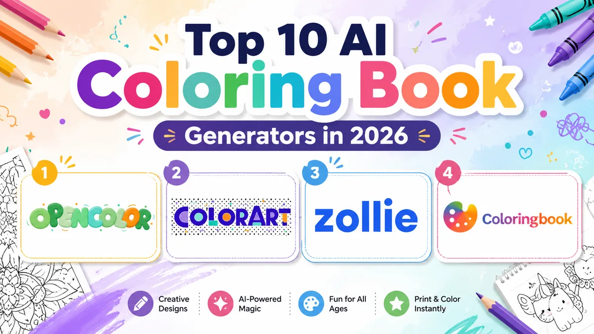 Top 10 best AI coloring book generators in 2026