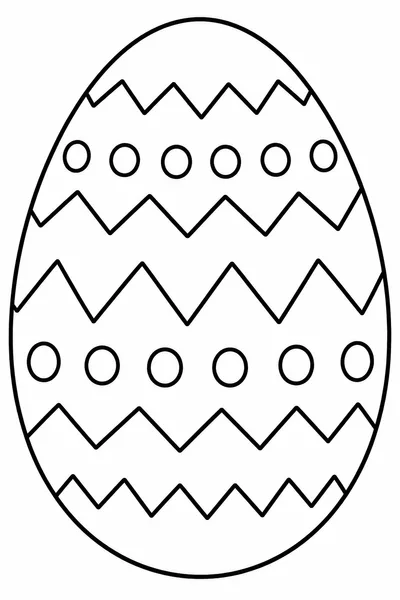 Free Easter Egg Coloring Pages to Print – Zigzag and Dot Pattern Egg