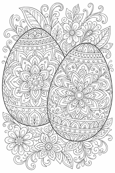 Free Printable Easter Egg Color Pages – Two Mandala-Style Geometric Eggs