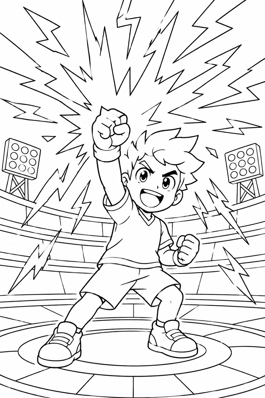 Bobby Lightning Stadium Coloring Page