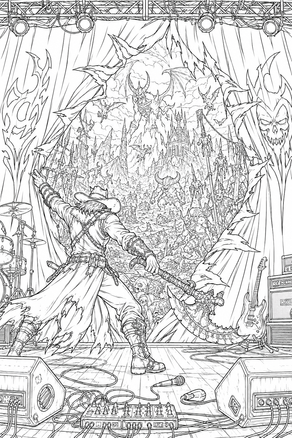 Stage to Battlefield Coloring Page