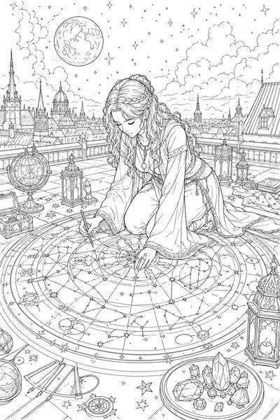 Abby Star Map Ritual Coloring Page