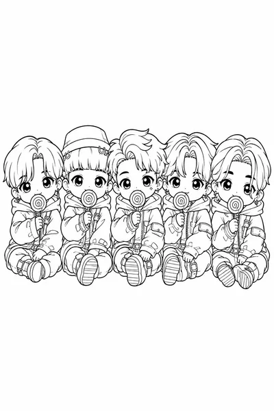 Baby Saja Kpop Demon Hunters Coloring Pages – Chibi Toddler Squad