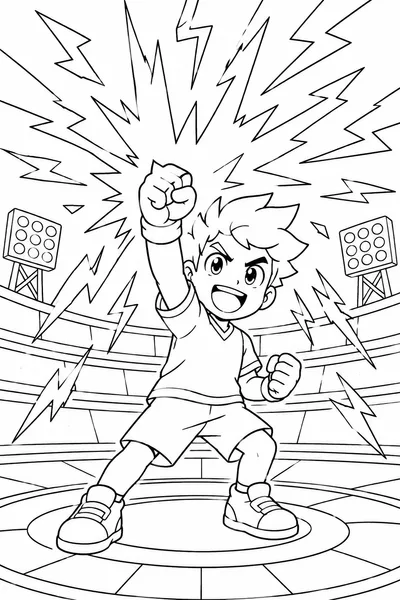 Bobby Lightning Stadium Coloring Page