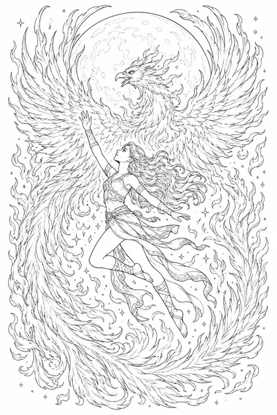 Mira Phoenix Rise Coloring Page