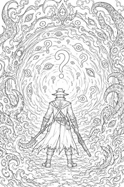 Kpop Demon Hunters Mystery Coloring Pages – Silhouette Portal Scene