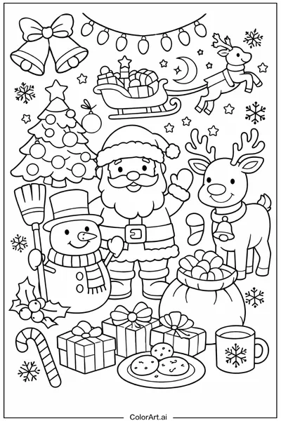 66 Páginas para Colorear de Navidad Gratis