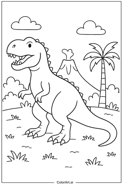 38 Páginas para Colorear Dinosaurios Gratis