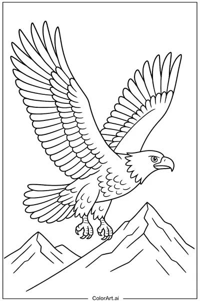 18 Páginas para Colorear de Aguilas Gratis
