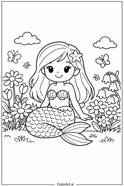33 Páginas para Colorear de Sirenas Gratis