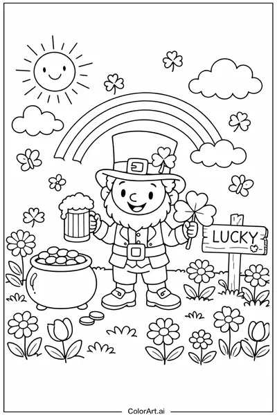35 Páginas para Colorear Gratis del Día de San Patricio