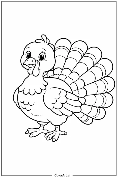33 Páginas para Colorear de Pavos Gratis