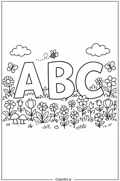 32 Páginas para Colorear ABC Gratis