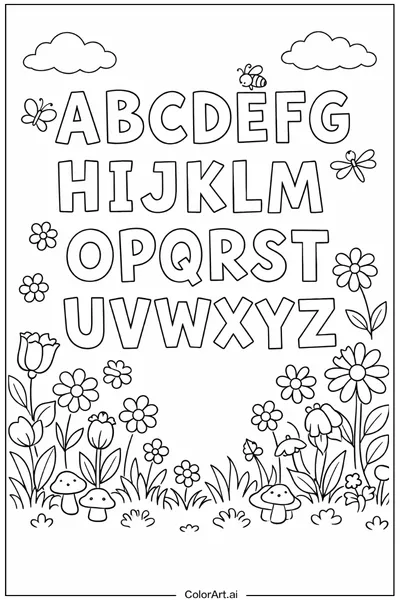55 Páginas para Colorear del Alfabeto Gratis