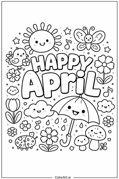 25 Páginas para Colorear de Abril Gratis
