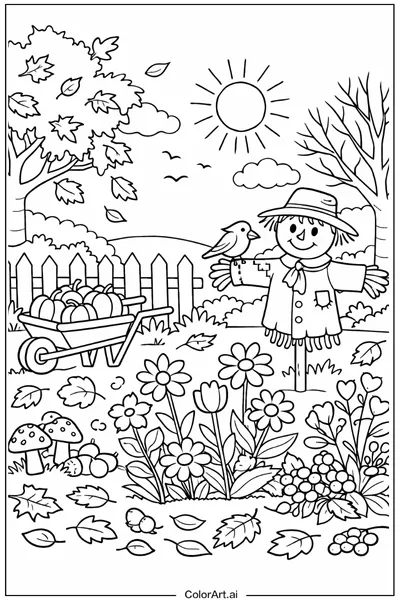 44 Páginas para Colorear de Otoño Gratis
