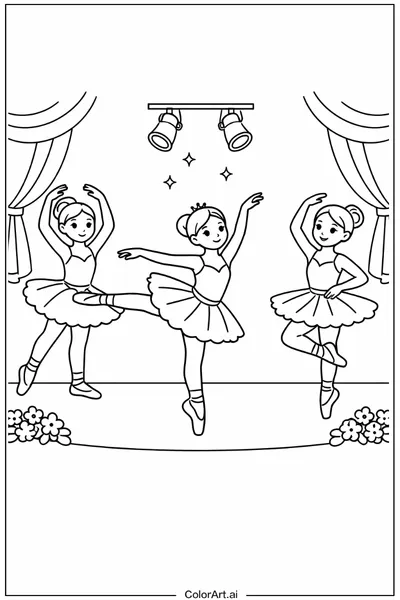 39 Páginas para Colorear de Ballet Gratis