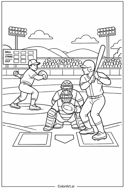 16 Páginas para Colorear de béisbol Gratis