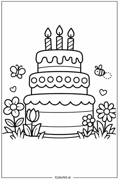 49 Páginas para Colorear de Pasteles Gratis