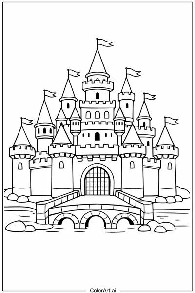 59 Páginas para Colorear Castillos Gratis