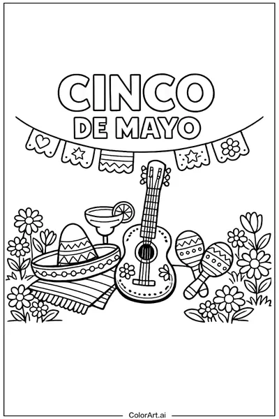 46 Páginas para Colorear de Cinco de Mayo Gratis