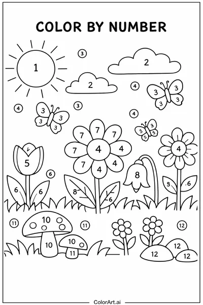 49 Páginas para Colorear por Números Gratis
