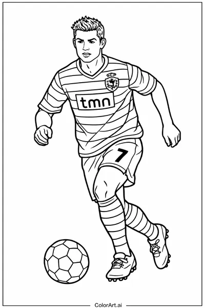 51 Páginas para Colorear de Cristiano Ronaldo Gratis