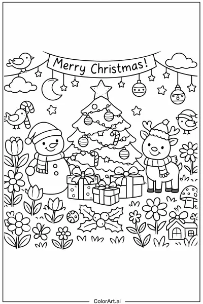34 Páginas para Colorear de Navidad Lindas y Gratis