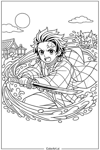 49 Páginas para Colorear de Demon Slayer Gratis