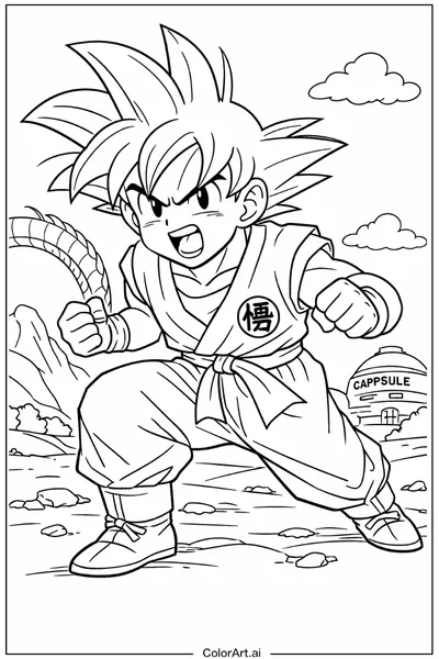 47 Páginas para Colorear de Dragon Ball Z Goku Gratis