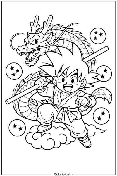78 Páginas para Colorear de Dragon Ball Gratis