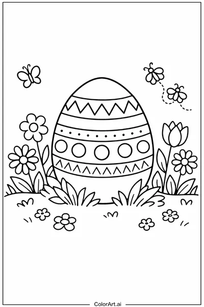 40 Páginas para Colorear Huevos de Pascua Gratis