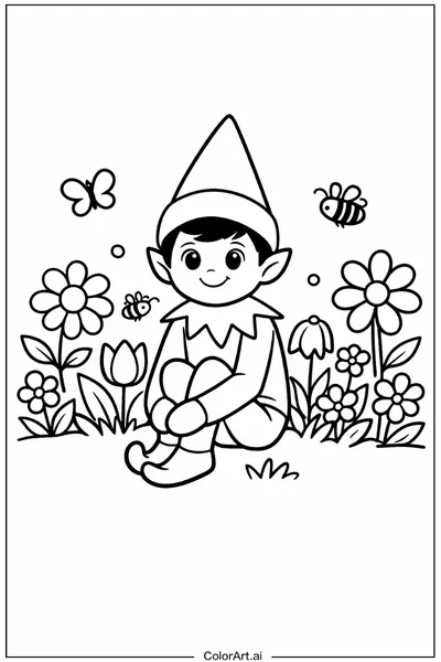 39 Páginas para Colorear del Elfo en el Estante Gratis