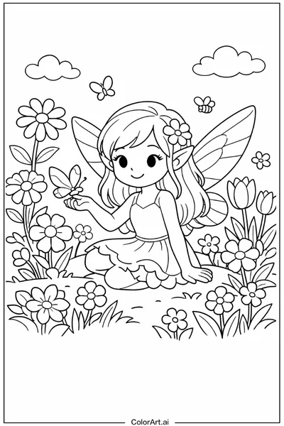 33 Páginas para Colorear de Hadas Gratis