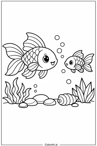 55 Páginas para Colorear Peces Gratis