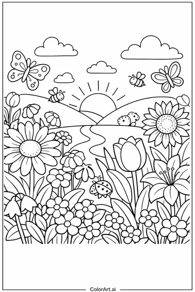 48 Páginas para Colorear Florales Gratis