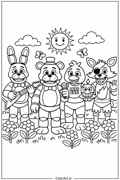 37 Páginas para Colorear de Fnaf Gratis