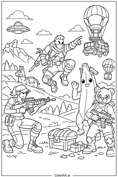57 Páginas para Colorear de Fortnite Gratis