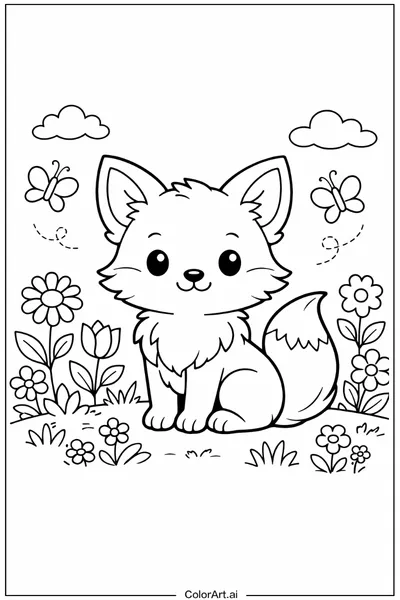 44 Páginas para Colorear de Zorros Gratis