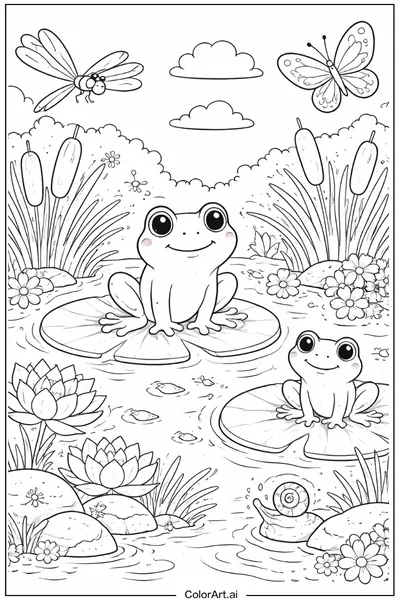 38 Páginas para Colorear Ranas Gratis