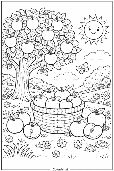 46 Páginas para Colorear de Frutas Gratis