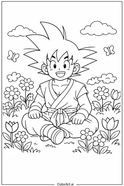 55 Páginas para Colorear de Goku Gratis