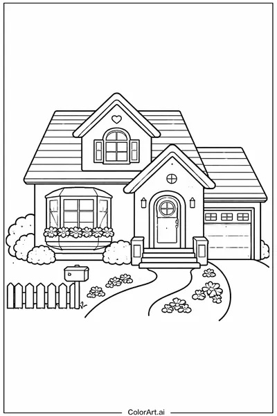 49 Páginas para Colorear Casas Gratis