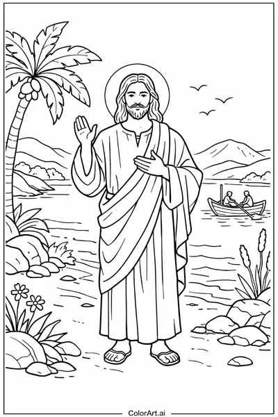 50 Páginas para Colorear de Jesús Gratis