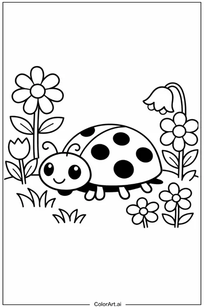 48 Páginas para Colorear de Mariquitas Gratis