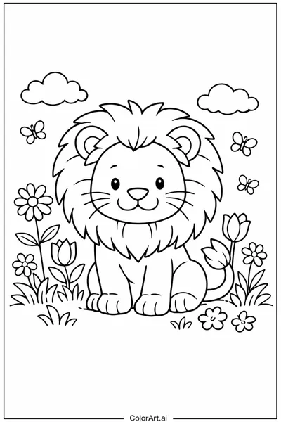 29 Páginas para Colorear de Leones Gratis