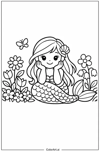 39 Páginas para Colorear de La Sirenita Gratis