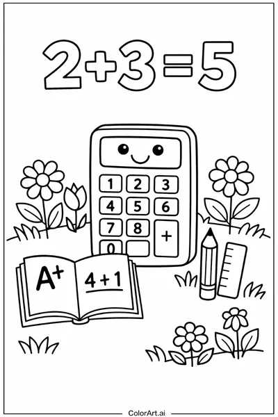 49 Páginas para Colorear de Matemáticas Gratis