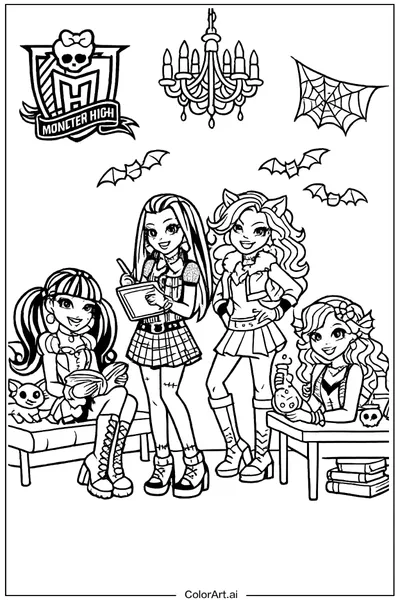 38 Páginas para Colorear de Monster High Gratis