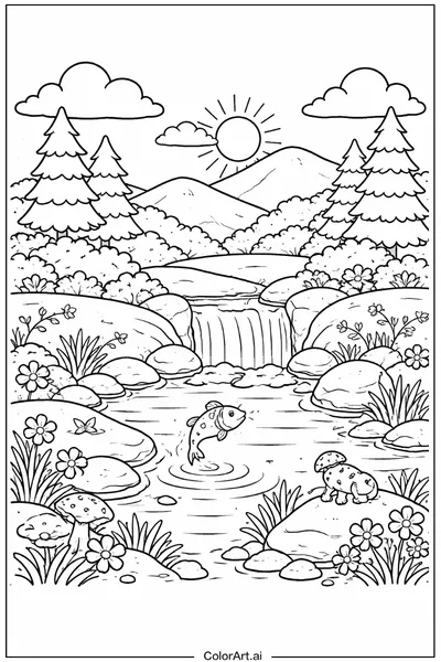 17 Páginas para Colorear de la Naturaleza Gratis